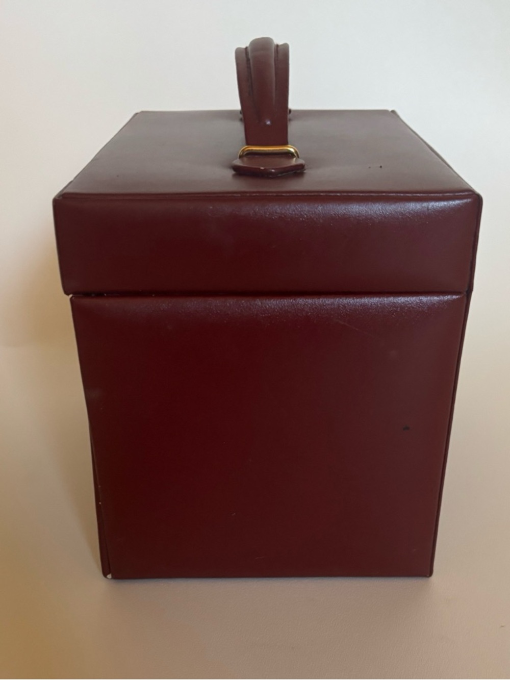 Rare~Vintage WOLF Leather Jewelry Box ~Handbag ~ in Royal Red - Picture 3 of 16